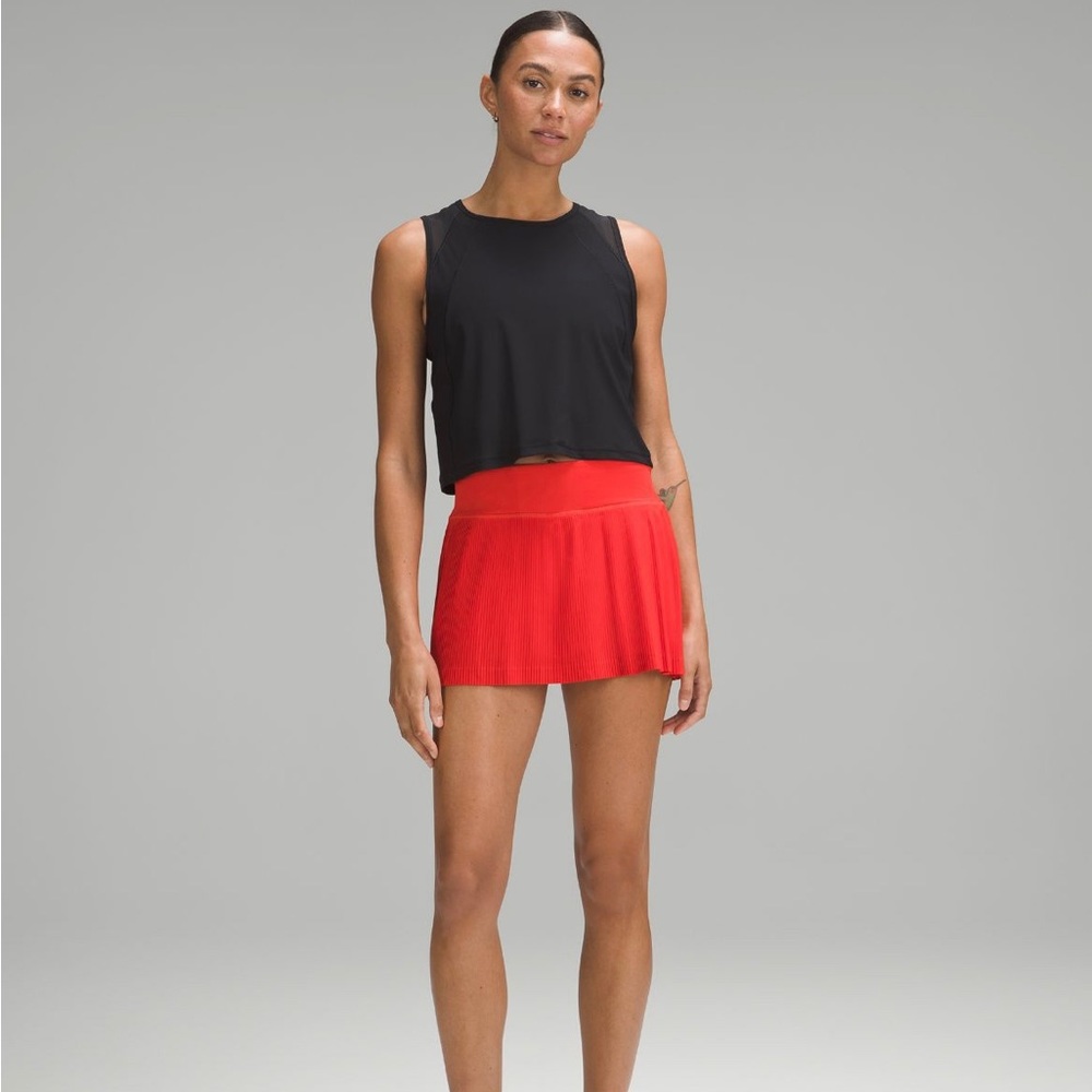 BNWT lululemon Pleat to Street Skirt - Hot Heat - size 4
